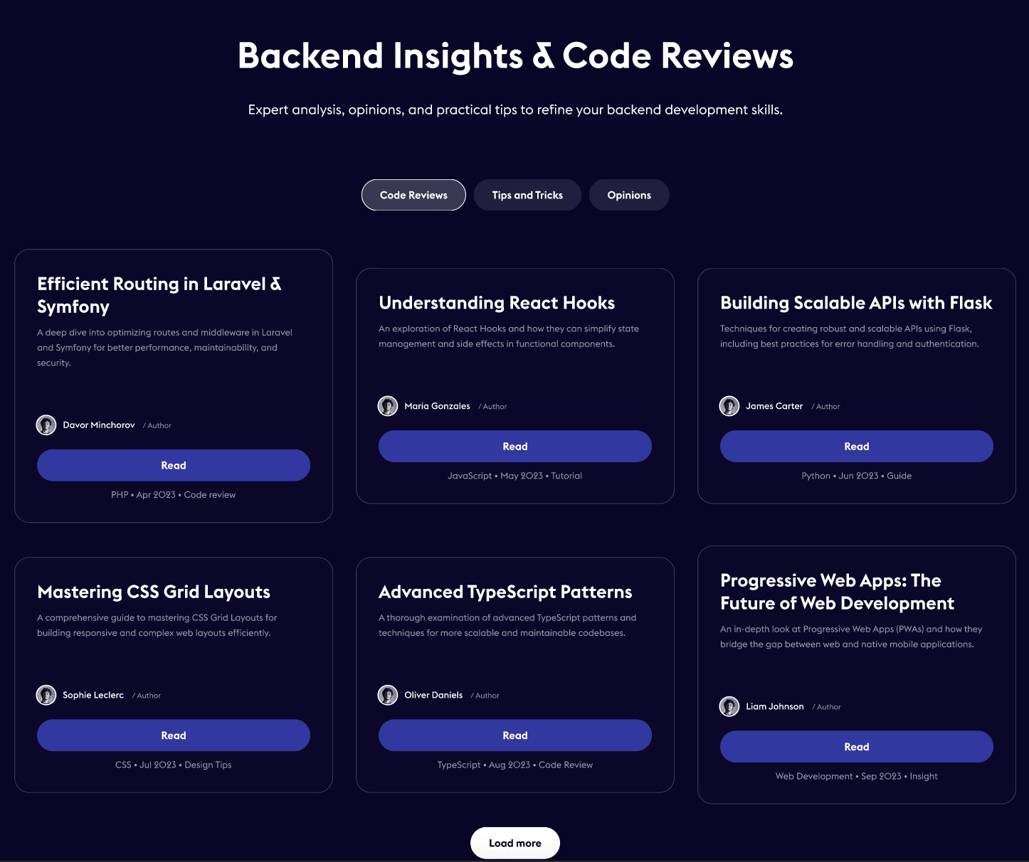 Code review interface screenshot Code review interface screenshot